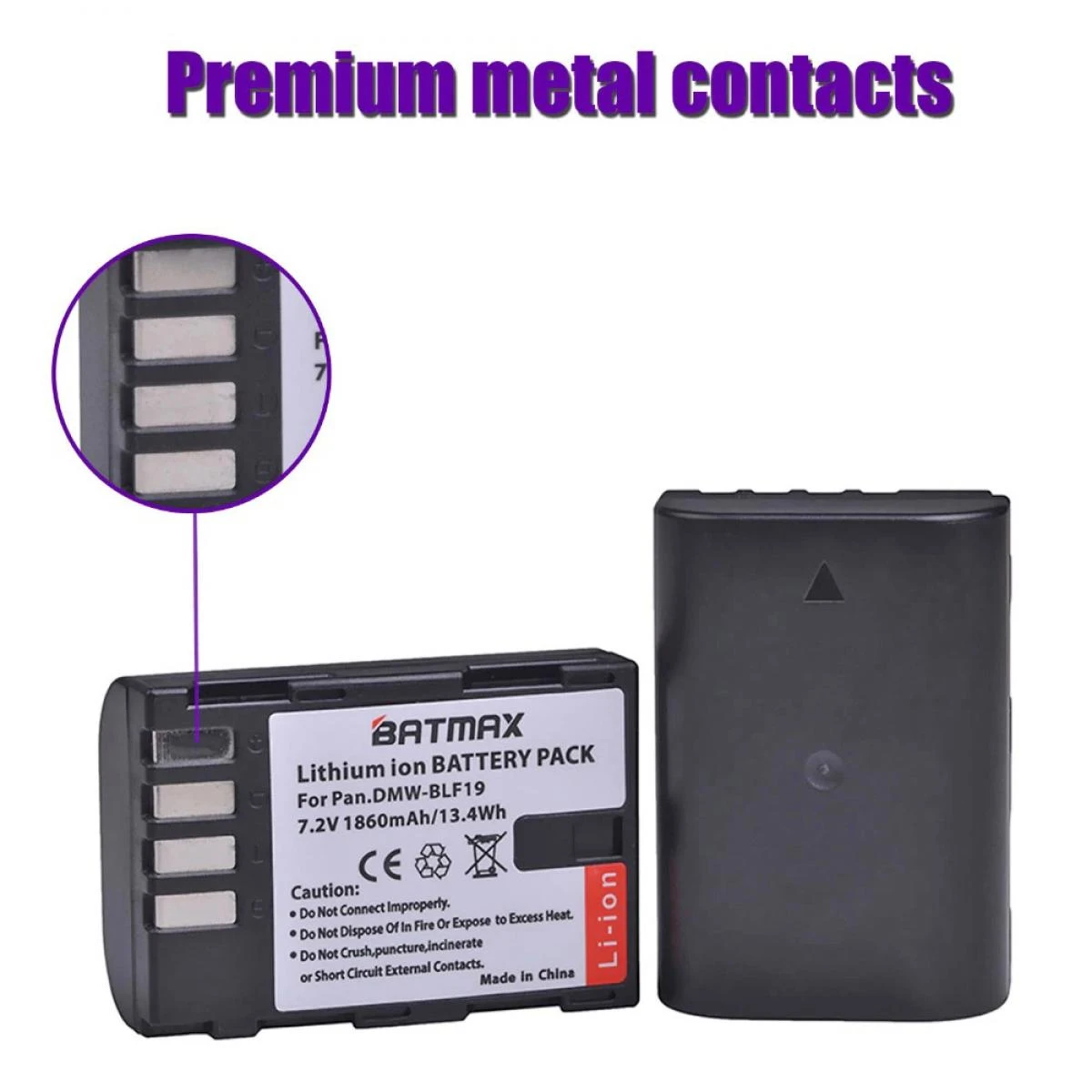 Izen 1X Batterie 1860Mah Pour Panasonic Dmw-Blf19 Lumix Gh3 Gh4 Gh5 G9 Dmc-... 2 Izen 1X Batterie 1860Mah Pour Panasonic Dmw-Blf19 Lumix Gh3 Gh4 Gh5 G9 Dmc-... – Image 2