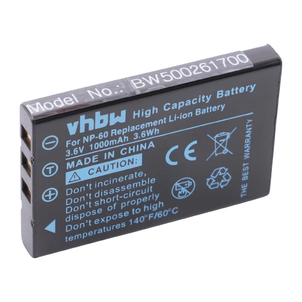 Vhbw Batterie Li-Ion 1000mAh (3.6V) Pour Caméra DC5300, DC5390, DC630... 1 Vhbw Batterie Li-Ion 1000mAh (3.6V) Pour Caméra DC5300, DC5390, DC630...