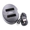 Vhbw Micro USB Chargeur Double Pour Batteries Appareil Photo Nikon Coo...