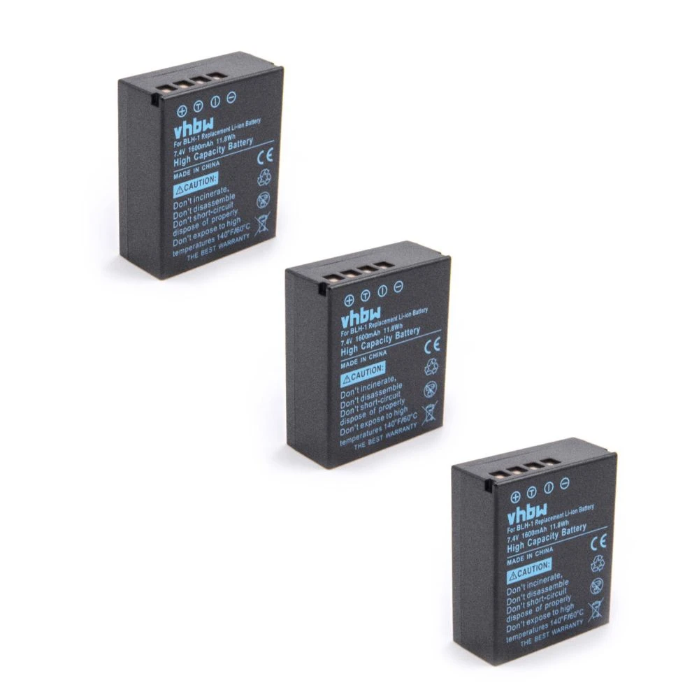 Vhbw 3x Li-Ion Batterie 1600mAh (7.4V) Pour Appareil Photo DSLR Comme ... 1 Vhbw 3x Li-Ion Batterie 1600mAh (7.4V) Pour Appareil Photo DSLR Comme ...