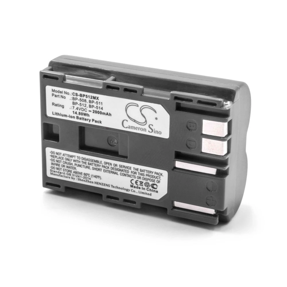 Vhbw Li-Ion Batterie 2000mAh (7.4V) Pour Appareil Photo DSLR Canon FV1... 1 Vhbw Li-Ion Batterie 2000mAh (7.4V) Pour Appareil Photo DSLR Canon FV1...