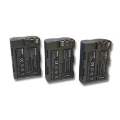 Lot De 3 Batteries Vhbw Li-Ion 2000mAh (7.2V) Pour Caméra Nikon D100,...