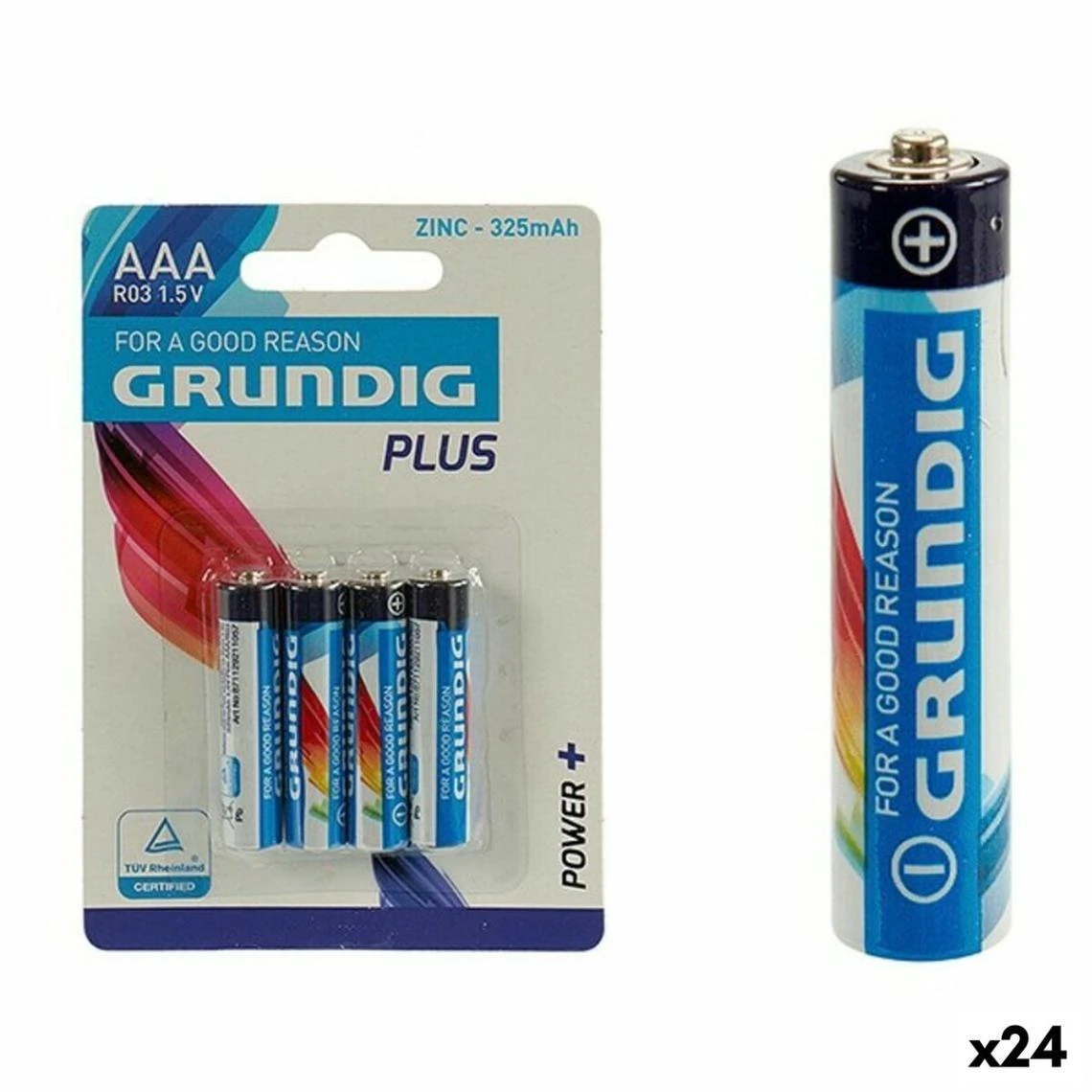 Batteries Grundig PLUS R03 AAA (24 Unités) 2 Batteries Grundig PLUS R03 AAA (24 Unités) – Image 2