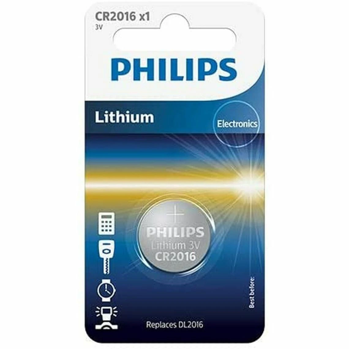 Batteries Philips CR2016/01B 1 Batteries Philips CR2016/01B
