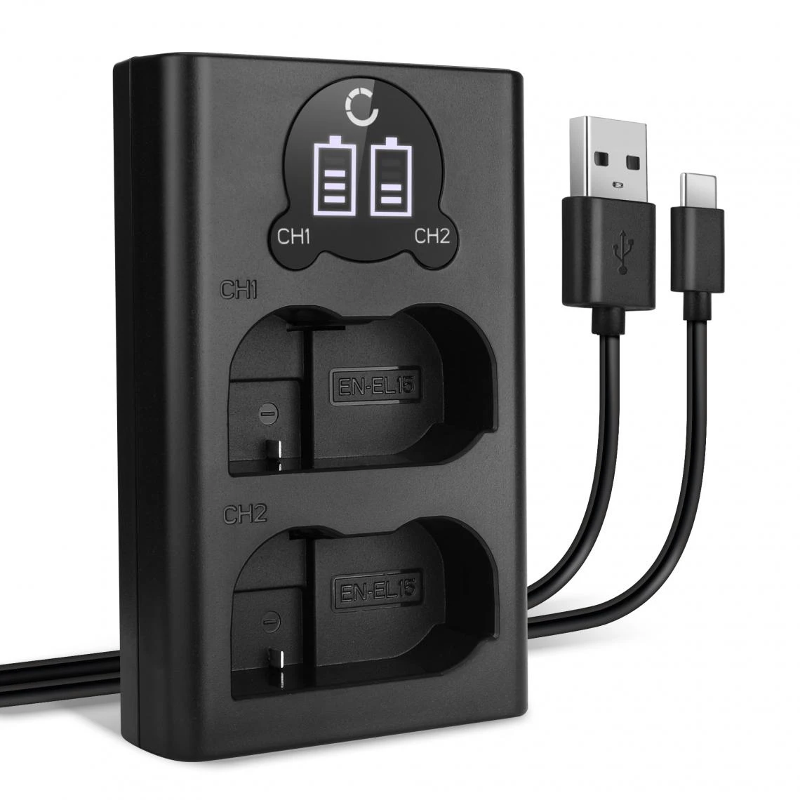CELLONIC® Chargeur Double EN-EL15 EN-EL15B Smart Et Rapide Compatible... 1 CELLONIC® Chargeur Double EN-EL15 EN-EL15B Smart Et Rapide Compatible...