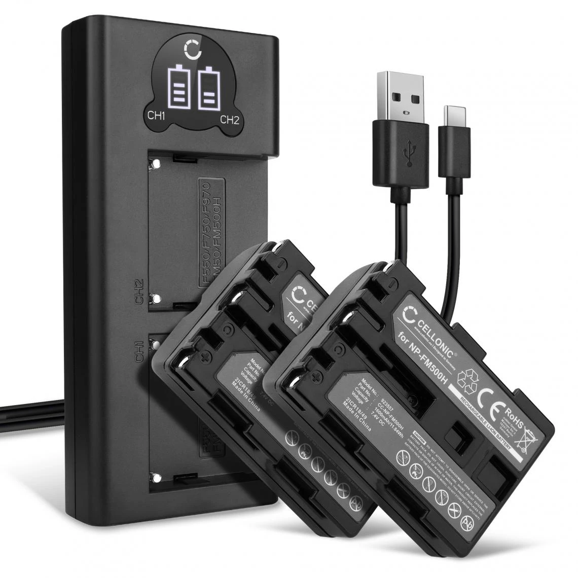 CELLONIC® Set De 2 Batteries 1600mAh Et Double Chargeur Compatible Av... 1 CELLONIC® Set De 2 Batteries 1600mAh Et Double Chargeur Compatible Av...