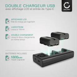 Alternative view of CELLONIC® Set De 2 Batteries 1600mAh Et Double Chargeur Compatible Av...