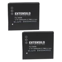 VHBW EXTENSILO 2x Batteries Compatible Avec Leica C-Lux 2 Appareil Photo, R...