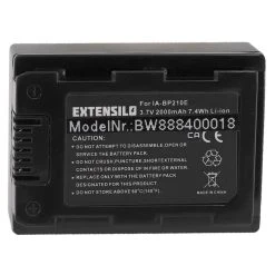 Alternative view of VHBW EXTENSILO 2x Batteries Compatible Avec Samsung SMX-F40BN, SMX-F40LN, S...