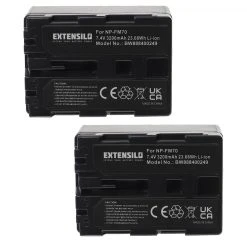VHBW EXTENSILO 2x Batteries Compatible Avec Sony DSC-F717, DSC-F828, DSC-R1...