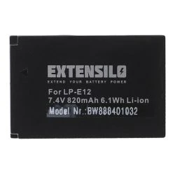 Alternative view of VHBW EXTENSILO 2x Batteries Remplacement Pour Canon LP-E12 Pour Appareil Ph...