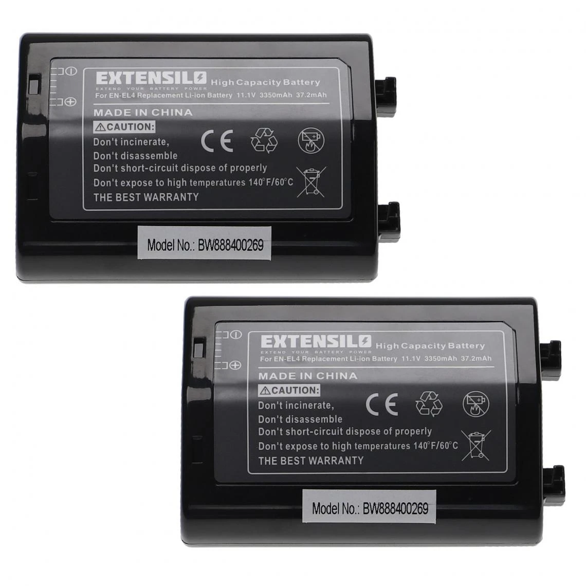 VHBW EXTENSILO 2x Batteries Remplacement Pour Nikon EN-EL4, EN-EL4a, EN-EL4... 1 VHBW EXTENSILO 2x Batteries Remplacement Pour Nikon EN-EL4, EN-EL4a, EN-EL4...