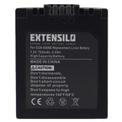 Alternative view of VHBW EXTENSILO 2x Batteries Remplacement Pour Panasonic CGR-S006E, DMW-BMA7...