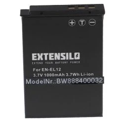Alternative view of VHBW EXTENSILO 3x Batteries Compatible Avec Nikon CoolPix S9600, S9900, S94...