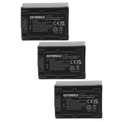 VHBW EXTENSILO 3x Batteries Compatible Avec Sony FDR-AX53, FDR-AX700, FDR-A...