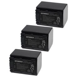 VHBW EXTENSILO 3x Batteries Compatible Avec Sony HDR-TD10, HDR-TD10E, HDR-T...