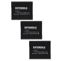 VHBW EXTENSILO 3x Batteries Remplacement Pour Sony NP-BN1 Pour Appareil Pho...