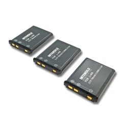 VHBW INTENSILO 3x Li-Ion Batterie 700mAh (3.7V) Pour Caméra Pentax Optio T...