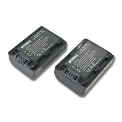 VHBW INTENSILO 2x Li-Ion Batterie 650mAh 7.2V Pour Caméscope Caméra Vidé...
