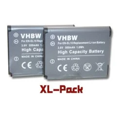 Alternative view of Vhbw 2x Batterie Remplace Nikon EN-EL19 Pour Appareil Photo DSLR (500m...