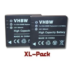 Set De 2 Batteries Vhbw 600 MAh Pour Caméscope Panasonic SDR-S10, SDR...