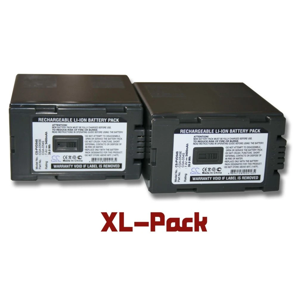Vhbw Set De 2 Batteries 5400mAh Pour Caméscope Panasonic NV-DS150 NV-... 1 Vhbw Set De 2 Batteries 5400mAh Pour Caméscope Panasonic NV-DS150 NV-...
