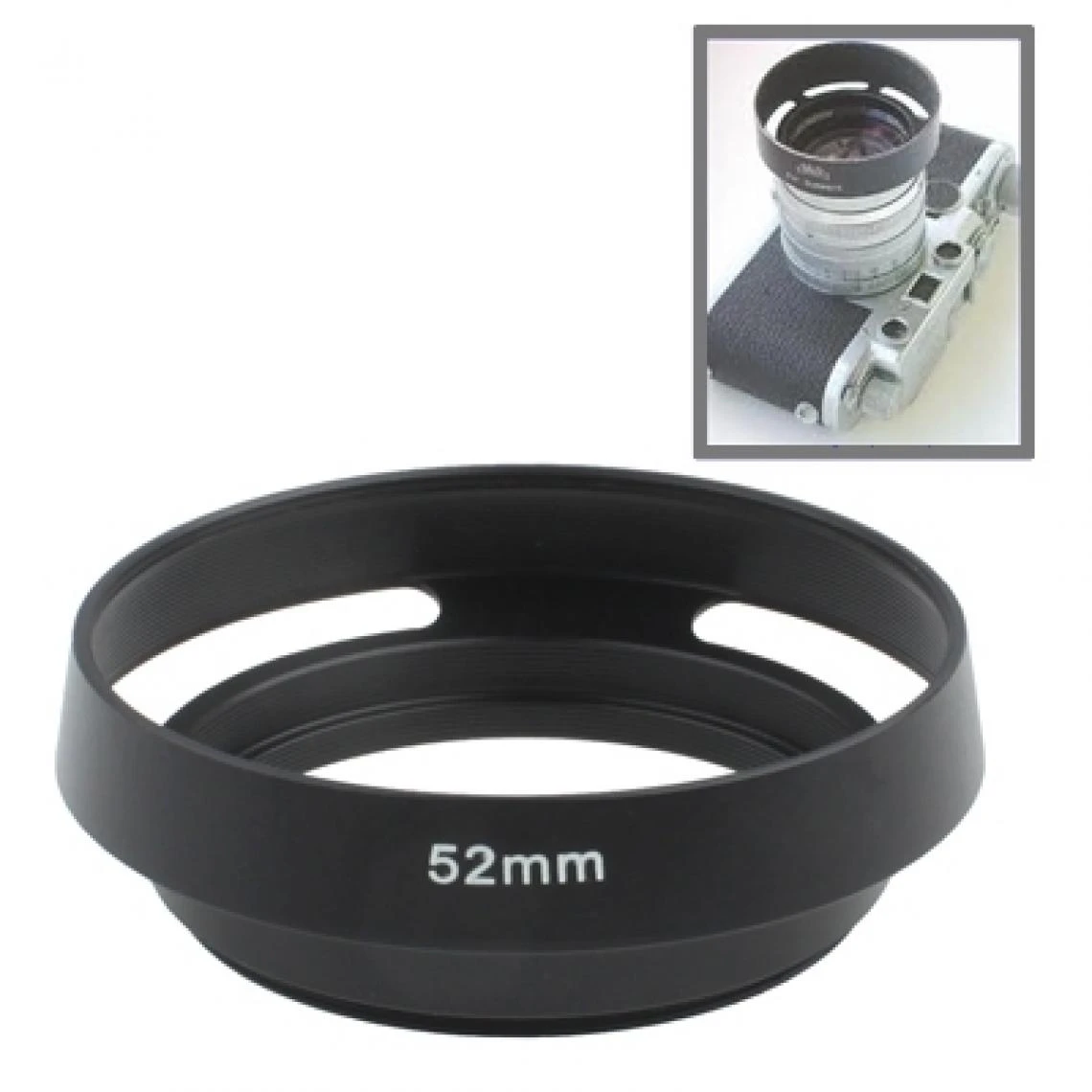 Wewoo Pare Soleil Appareil Photo Noir Pour Leica Pare-soleil Ventilé En Mé... 1 Wewoo Pare Soleil Appareil Photo Noir Pour Leica Pare-soleil Ventilé En Mé...
