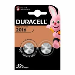 Piles Bouton Au Lithium DURACELL CR2016 3 V (2 Unités)