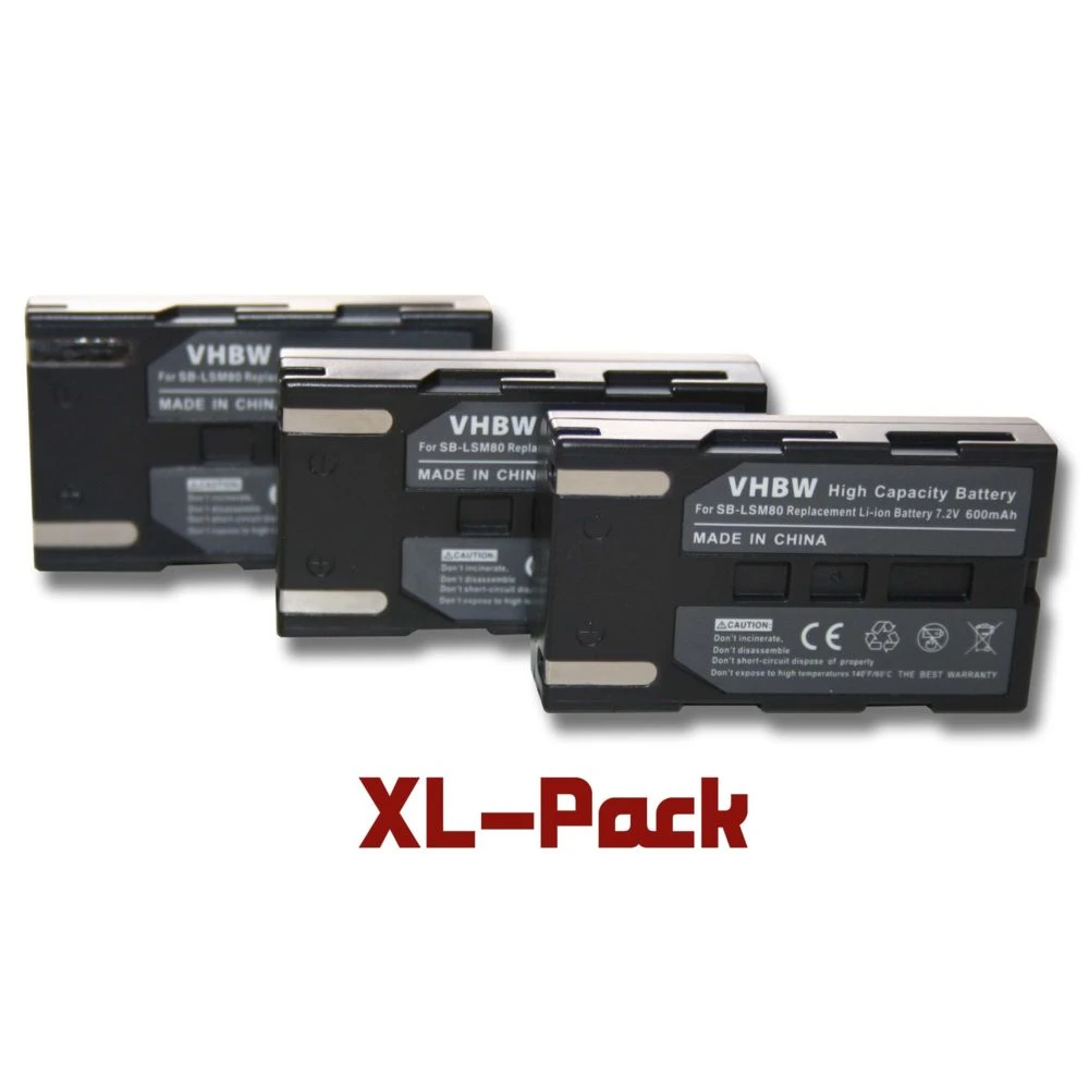 Vhbw Set De 3 Batteries 600mAh Compatible Avec Samsung VP-D354, VP-D35... 1 Vhbw Set De 3 Batteries 600mAh Compatible Avec Samsung VP-D354, VP-D35...