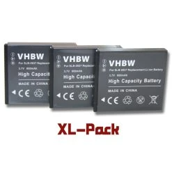 Lot 3 Batteries Li-Ion Vhbw 600mAh (3.7V) Pour Appareil Photo Samsung ...