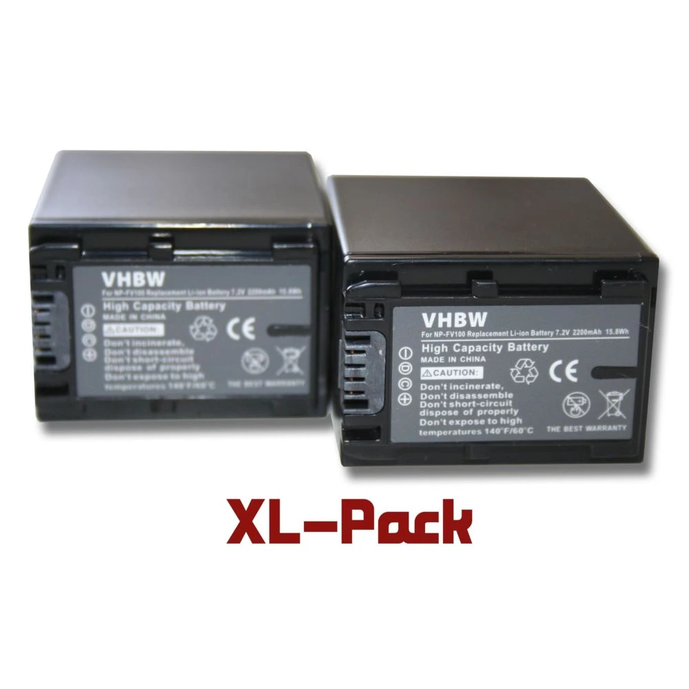 Lot De 2 Batteries Vhbw 2200mAh Pour Caméscope Appareil Photo Sony Ha... 1 Lot De 2 Batteries Vhbw 2200mAh Pour Caméscope Appareil Photo Sony Ha...
