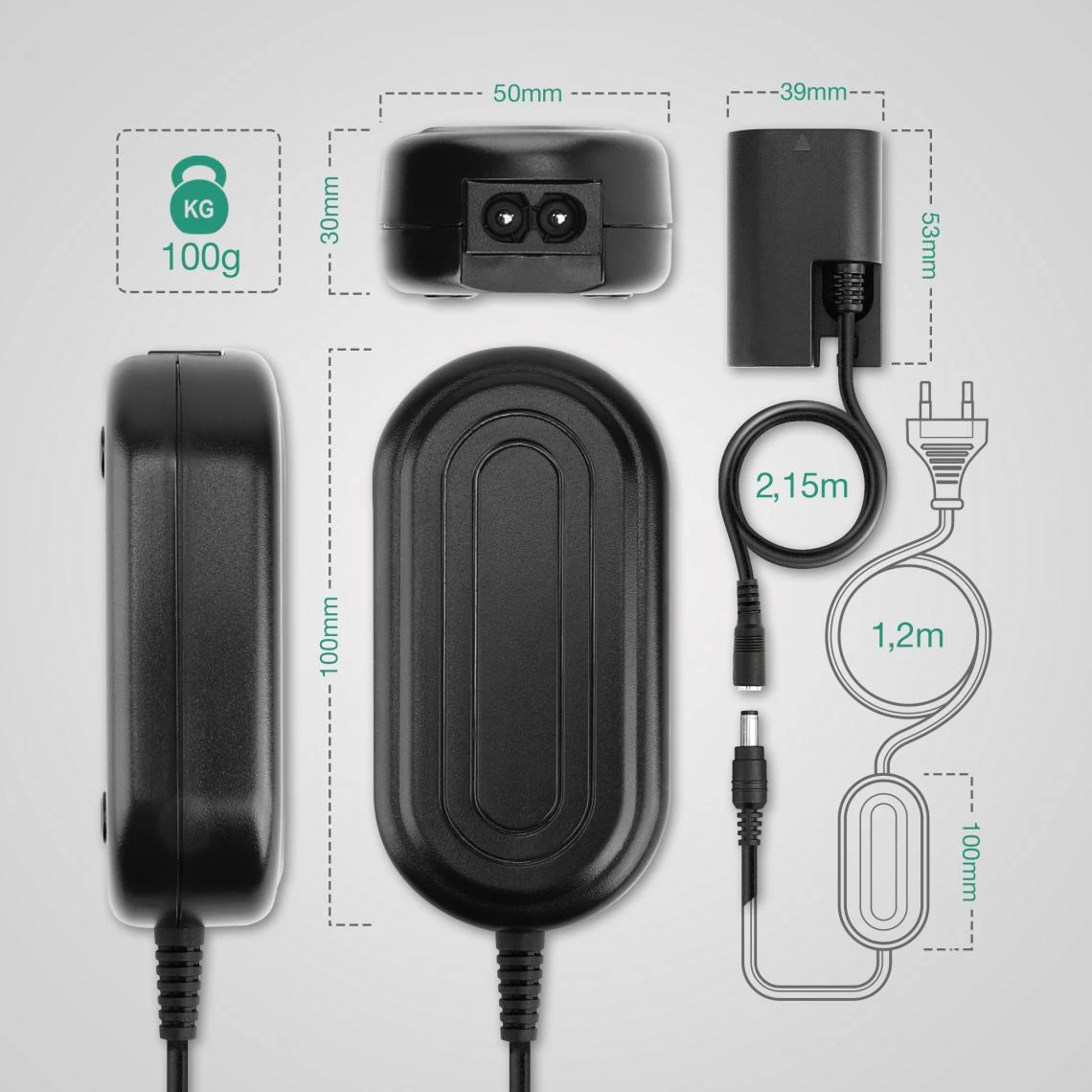 Subtel® Alimentation Secteur ACK-E6 Adaptateur Pour Appareil Photo/ca... 4 Subtel® Alimentation Secteur ACK-E6 Adaptateur Pour Appareil Photo/ca... – Image 4