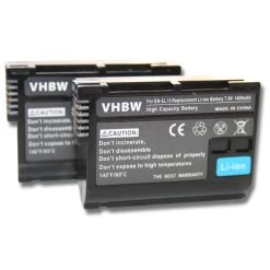 Vhbw 2x Batteries Compatible Avec Nikon D7200, D750, D7500, D780, D800...