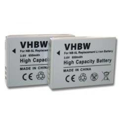 Vhbw 2x Batteries Remplacement Pour Canon NB-5L Pour Appareil Photo Re...