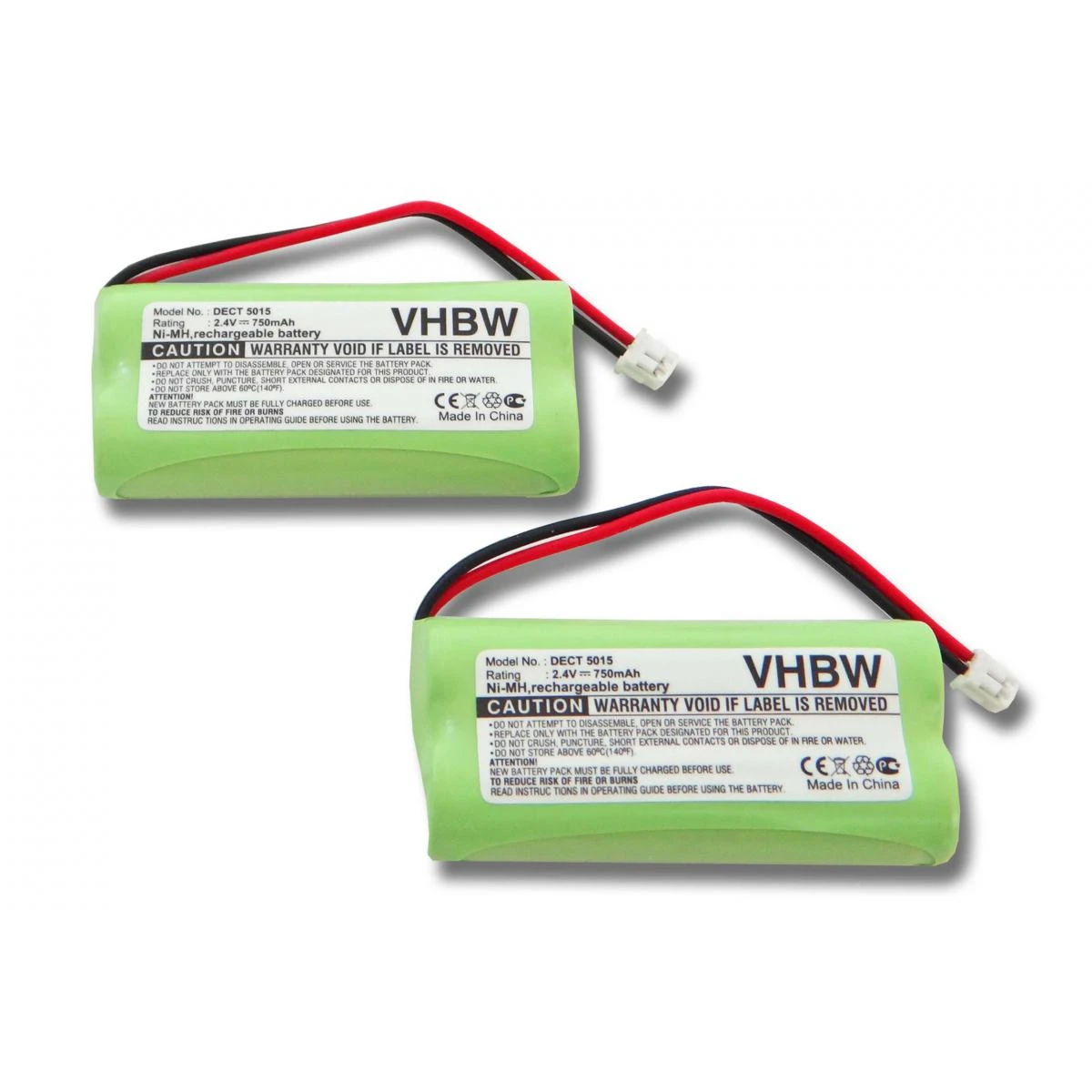 Vhbw 2x NiMH Batterie 750mAh (2.4V) Pour Téléphone Portable, Smartph... 1 Vhbw 2x NiMH Batterie 750mAh (2.4V) Pour Téléphone Portable, Smartph...
