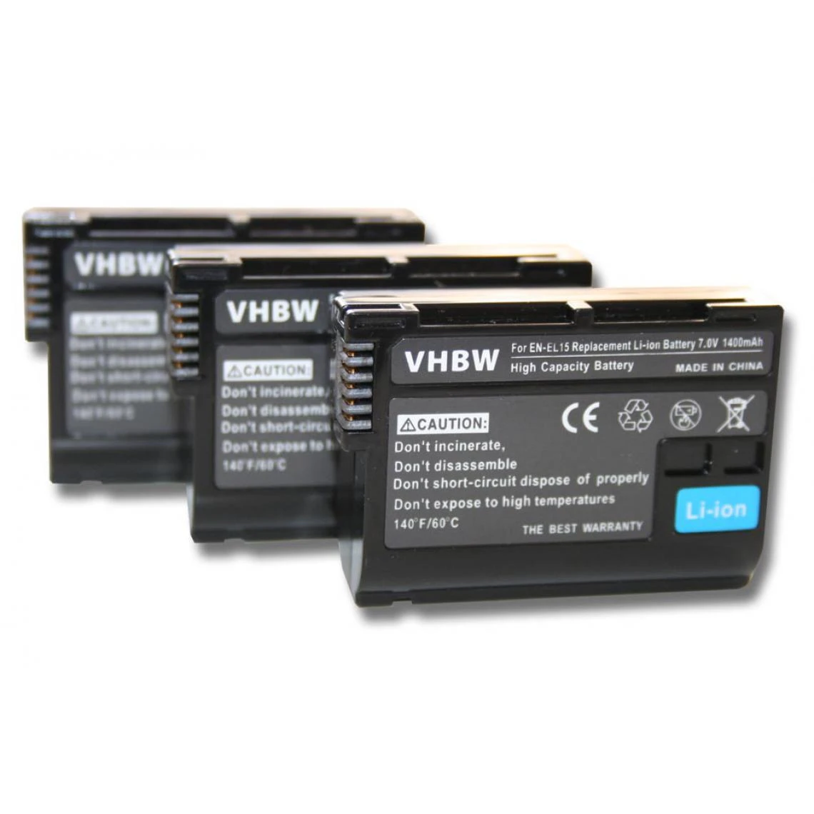 Vhbw 3x Batteries Remplacement Pour Nikon EN-EL15, EN-EL15b Pour Appar... 4 Vhbw 3x Batteries Remplacement Pour Nikon EN-EL15, EN-EL15b Pour Appar... – Image 4