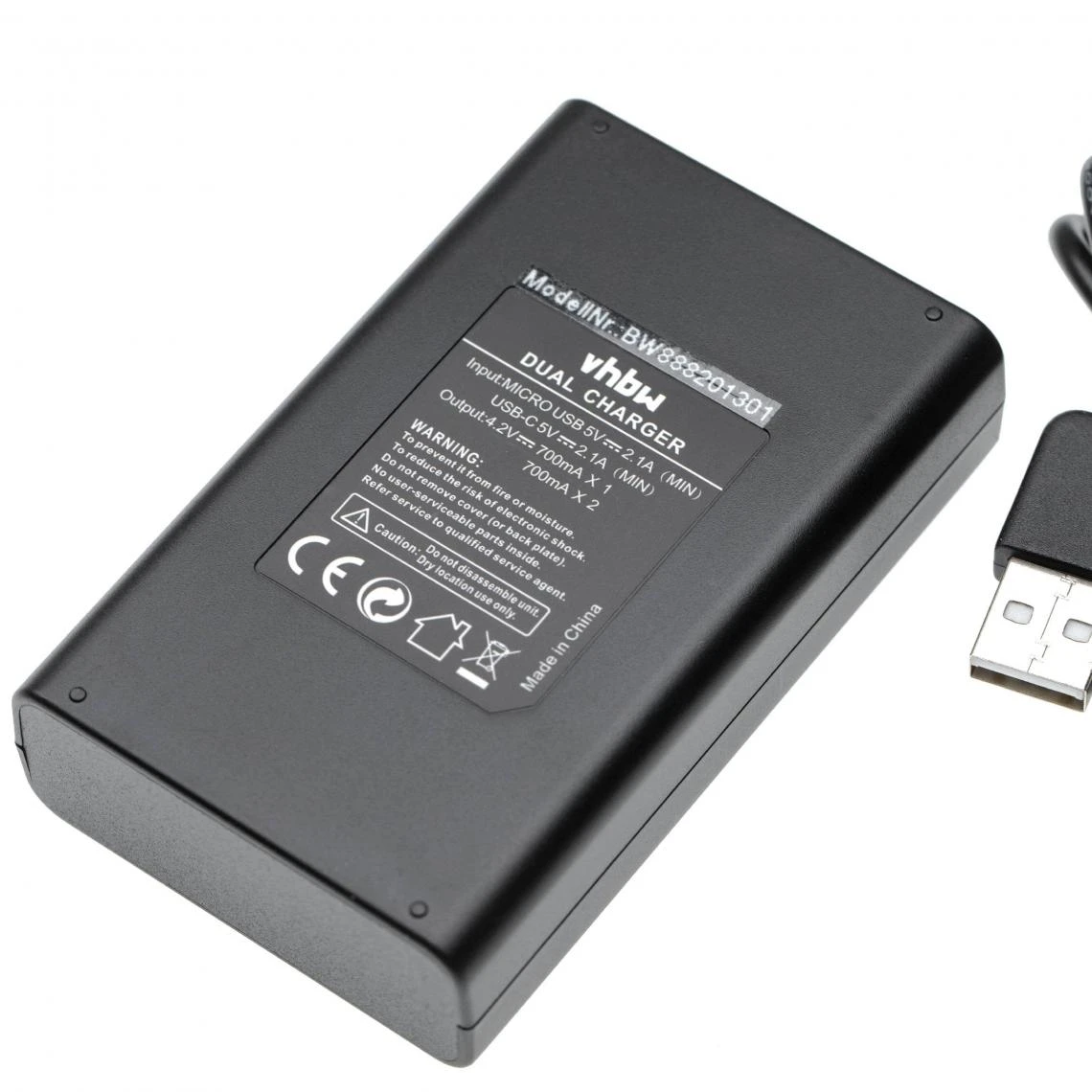 Vhbw Chargeur De Batterie Double USB Compatible Avec Canon Ixus 105, 1... 1 Vhbw Chargeur De Batterie Double USB Compatible Avec Canon Ixus 105, 1...
