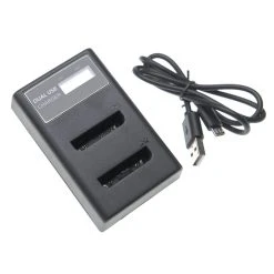 Alternative view of Vhbw Chargeur De Batterie Double USB Compatible Avec Casio Exilim EX-G...
